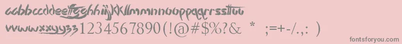 Шрифт StencilBrush – серые шрифты на розовом фоне