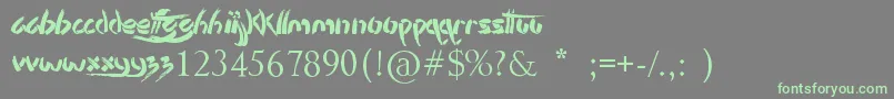Fonte StencilBrush – fontes verdes em um fundo cinza