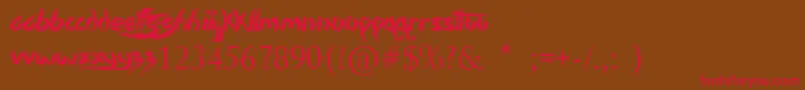 StencilBrush Font – Red Fonts on Brown Background