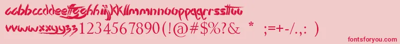 StencilBrush Font – Red Fonts on Pink Background