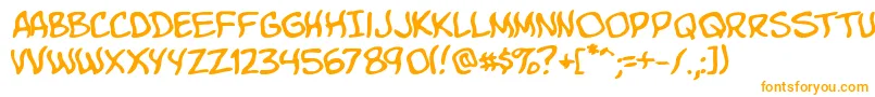 KomikaBoo Font – Orange Fonts on White Background