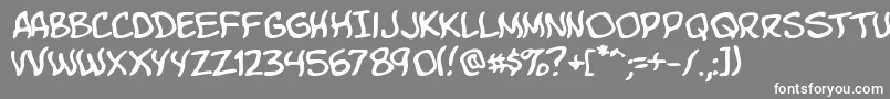 KomikaBoo Font – White Fonts on Gray Background