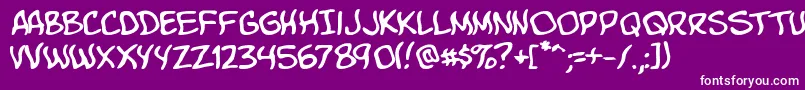 KomikaBoo Font – White Fonts on Purple Background