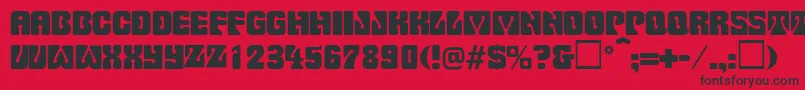Pinocchio Font – Black Fonts on Red Background