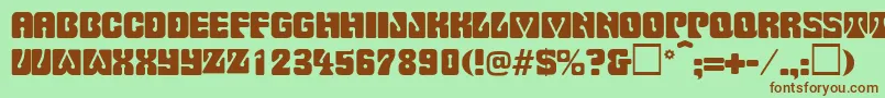 Pinocchio Font – Brown Fonts on Green Background