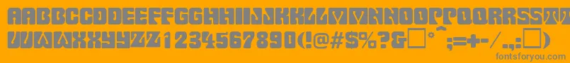 Pinocchio Font – Gray Fonts on Orange Background