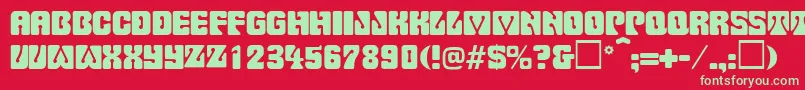 Pinocchio Font – Green Fonts on Red Background