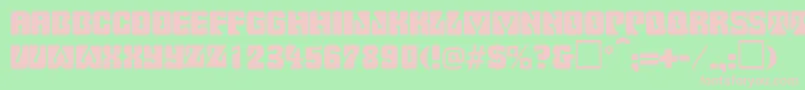 Pinocchio Font – Pink Fonts on Green Background