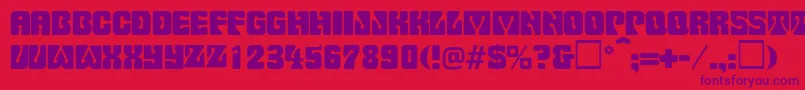 Pinocchio Font – Purple Fonts on Red Background