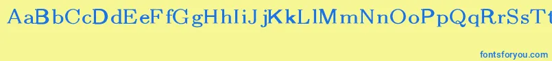 CmFibonacciRegular Font – Blue Fonts on Yellow Background