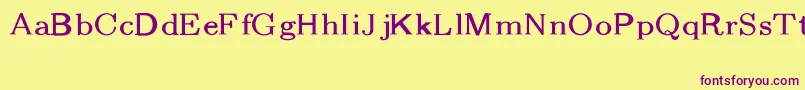 CmFibonacciRegular Font – Purple Fonts on Yellow Background