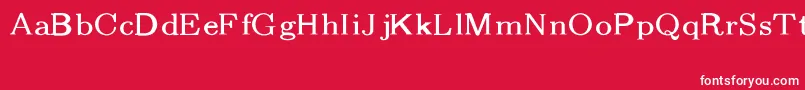 CmFibonacciRegular Font – White Fonts on Red Background