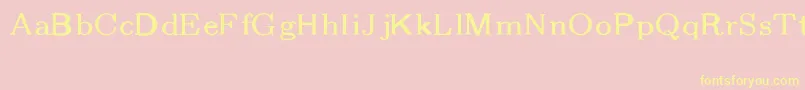 CmFibonacciRegular-Schriftart – Gelbe Schriften auf rosa Hintergrund