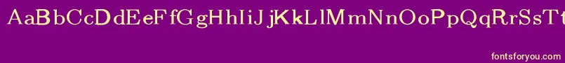 CmFibonacciRegular Font – Yellow Fonts on Purple Background