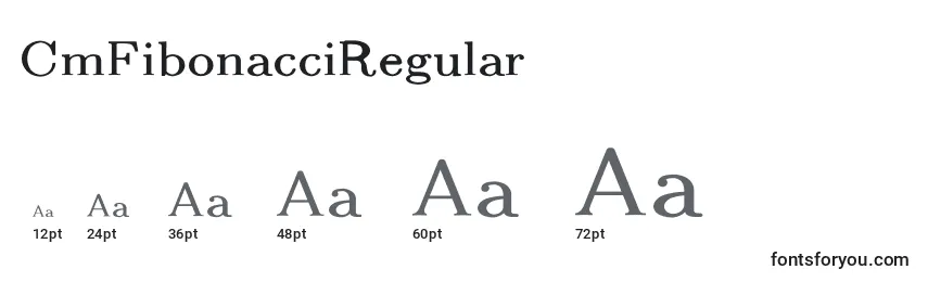 Размеры шрифта CmFibonacciRegular