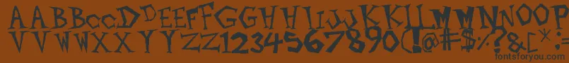 Metalheads Font – Black Fonts on Brown Background