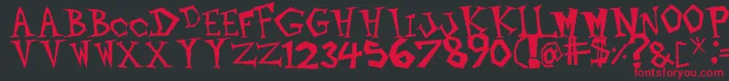 Metalheads Font – Red Fonts on Black Background