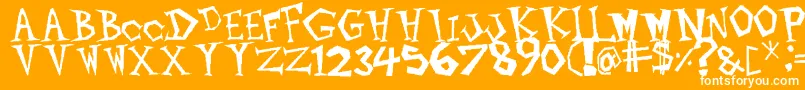 Metalheads Font – White Fonts on Orange Background