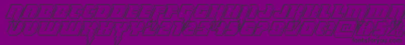 フォントThundertitanengrave – 紫の背景に黒い文字