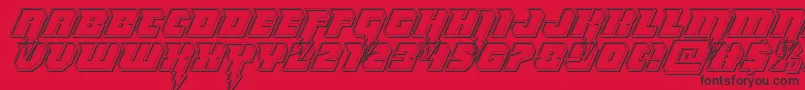 Thundertitanengrave Font – Black Fonts on Red Background