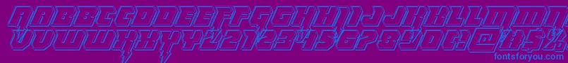 Thundertitanengrave Font – Blue Fonts on Purple Background