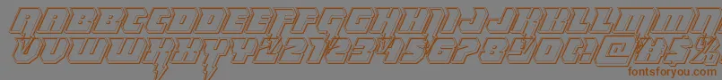 Thundertitanengrave Font – Brown Fonts on Gray Background