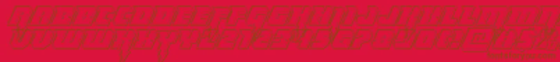 Thundertitanengrave Font – Brown Fonts on Red Background