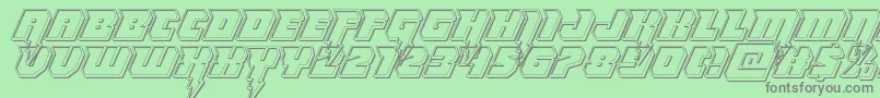 Thundertitanengrave Font – Gray Fonts on Green Background