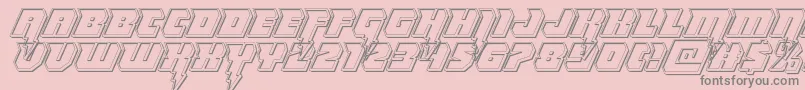 Thundertitanengrave Font – Gray Fonts on Pink Background