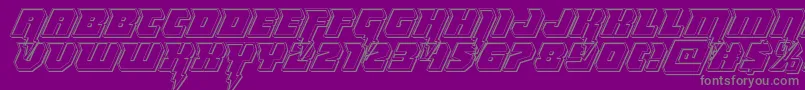 Thundertitanengrave Font – Gray Fonts on Purple Background