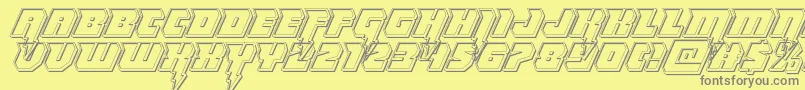 Thundertitanengrave Font – Gray Fonts on Yellow Background