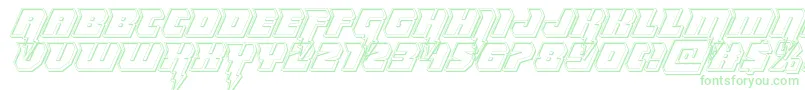 Thundertitanengrave Font – Green Fonts on White Background
