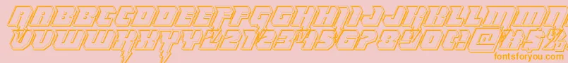 Thundertitanengrave Font – Orange Fonts on Pink Background
