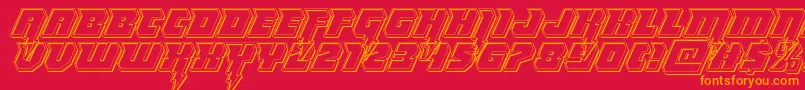 Thundertitanengrave Font – Orange Fonts on Red Background