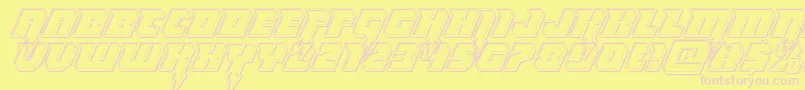 Thundertitanengrave Font – Pink Fonts on Yellow Background