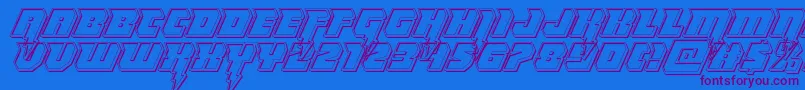 Thundertitanengrave Font – Purple Fonts on Blue Background