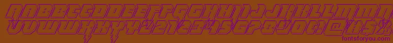 Thundertitanengrave Font – Purple Fonts on Brown Background