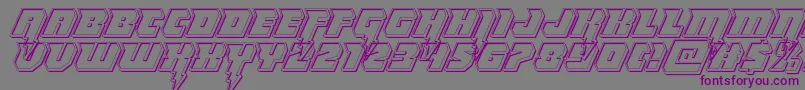 Thundertitanengrave Font – Purple Fonts on Gray Background