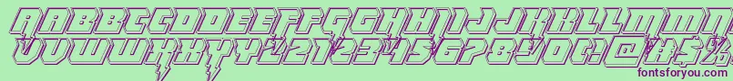 Thundertitanengrave Font – Purple Fonts on Green Background