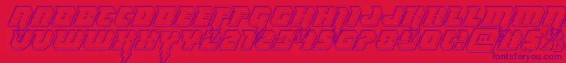 Thundertitanengrave Font – Purple Fonts on Red Background