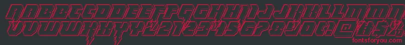 Thundertitanengrave Font – Red Fonts on Black Background