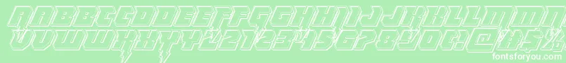 Thundertitanengrave Font – White Fonts on Green Background