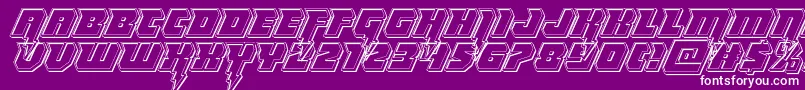 Thundertitanengrave Font – White Fonts on Purple Background