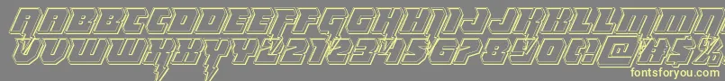 Thundertitanengrave Font – Yellow Fonts on Gray Background