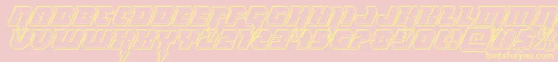 Thundertitanengrave Font – Yellow Fonts on Pink Background