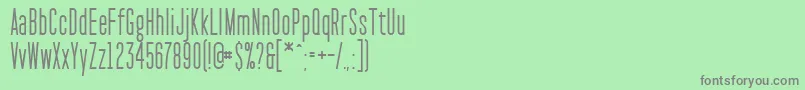 フォントPaktCondensed – 緑の背景に灰色の文字