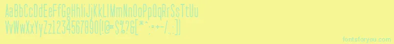 フォントPaktCondensed – 黄色い背景に緑の文字