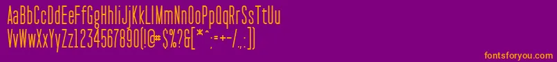 PaktCondensed Font – Orange Fonts on Purple Background