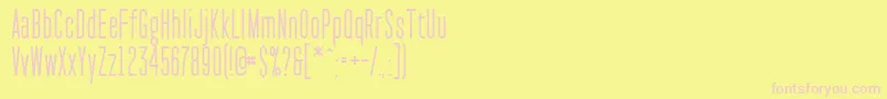 PaktCondensed Font – Pink Fonts on Yellow Background