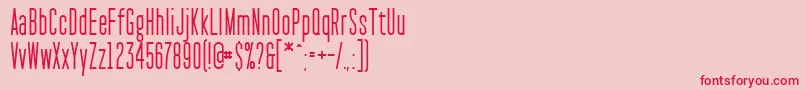 PaktCondensed Font – Red Fonts on Pink Background